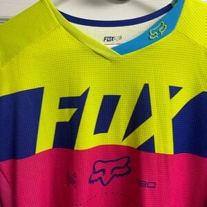 Fox Racing 180 Jersey Neon Pink Yellow Blue Leopard XL motorcross